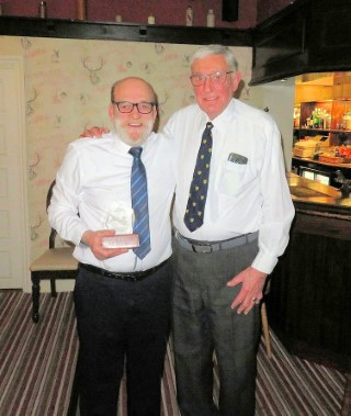 Bert presented Fred with the Orchard Trophy at the club dinner